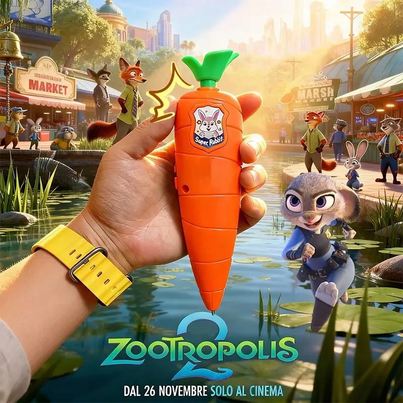 Voice Recorder Pen - Zootopia Havuç Ses Kaydedici Kalem Çizgi
