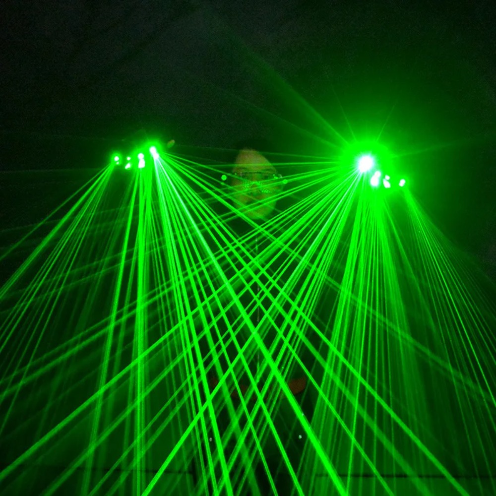Led Gloves Music - Yeşil Lazer Eldiven Lazer Flaş Parmak