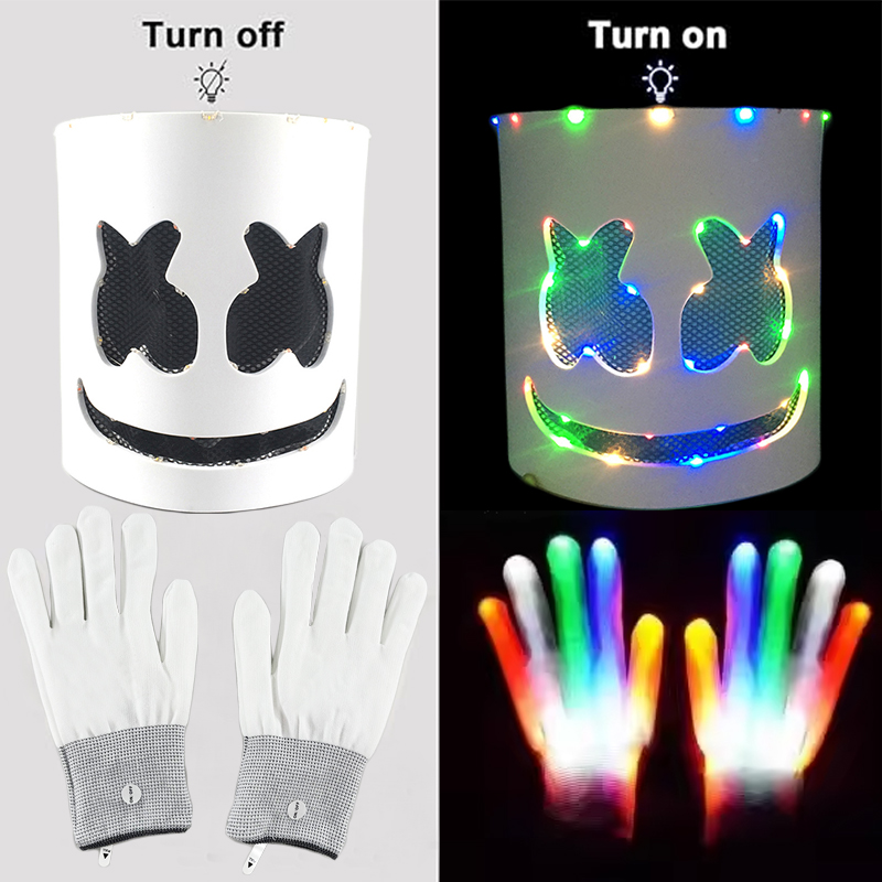 Led Gloves Music - LED Işıklı Maske ve Eldivenler DJ